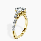 18kt Yellow Gold Geneva Side Stone Lab Diamond Ring standing product image one