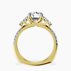 18kt Yellow Gold Geneva Side Stone Lab Diamond Ring side right image one