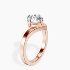 10kt Rose Gold Janes Chevron Lab Diamond Ring standing product image one