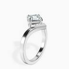 Platinum Janes Chevron Lab Diamond Ring standing product image one