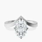 Platinum Janes Chevron Lab Diamond Ring front image