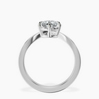 Platinum Janes Chevron Lab Diamond Ring side right image one