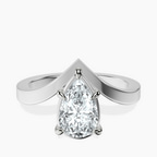 Platinum Janes Chevron Lab Diamond Ring front image