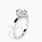 Platinum Janes Chevron Lab Diamond Ring standing product image one