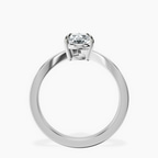 Platinum Janes Chevron Lab Diamond Ring side right image one