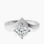 Platinum Janes Chevron Lab Diamond Ring front image