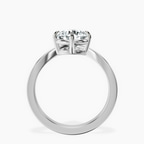 Platinum Janes Chevron Lab Diamond Ring side right image one