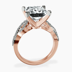 18kt Rose Gold Lorene Twisted Shank Lab Diamond Ring side right image one