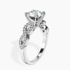 Platinum Lorene Twisted Shank Lab Diamond Ring standing product image one