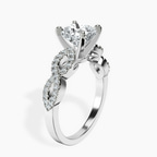 Platinum Lorene Twisted Shank Lab Diamond Ring standing product image one