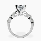 14kt White Gold Lorene Twisted Shank Lab Diamond Ring side right image one