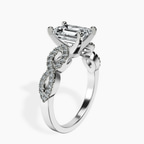 Platinum Lorene Twisted Shank Lab Diamond Ring standing product image one