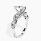 Platinum Lorene Twisted Shank Lab Diamond Ring standing product image one