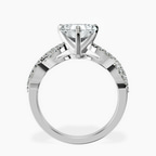 Platinum Lorene Twisted Shank Lab Diamond Ring side right image one