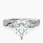 Platinum Lorene Twisted Shank Lab Diamond Ring front image