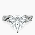 Platinum Lorene Twisted Shank Lab Diamond Ring front image