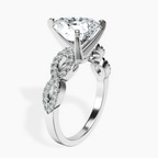 Platinum Lorene Twisted Shank Lab Diamond Ring standing product image one