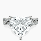 Platinum Lorene Twisted Shank Lab Diamond Ring front image