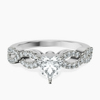 14kt White Gold Lorene Twisted Shank Lab Diamond Ring front image