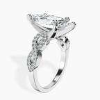 Platinum Lorene Twisted Shank Lab Diamond Ring standing product image one