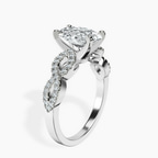 Platinum Lorene Twisted Shank Lab Diamond Ring standing product image one