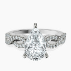 Platinum Lorene Twisted Shank Lab Diamond Ring front image