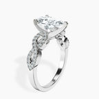 Platinum Lorene Twisted Shank Lab Diamond Ring standing product image one