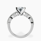 Platinum Lorene Twisted Shank Lab Diamond Ring side right image one