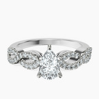 Platinum Lorene Twisted Shank Lab Diamond Ring front image