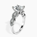 Platinum Lorene Twisted Shank Lab Diamond Ring standing product image one