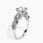 Platinum Lorene Twisted Shank Lab Diamond Ring standing product image one