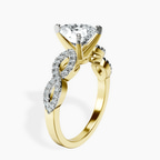14ct Yellow Gold Lorene Twisted Shank Lab Diamond Ring standing product image one