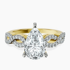 9ct Yellow Gold Lorene Twisted Shank Lab Diamond Ring front image