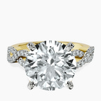14kt Yellow Gold Lorene Twisted Shank Lab Diamond Ring front image