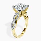 14kt Yellow Gold Lorene Twisted Shank Lab Diamond Ring standing product image one