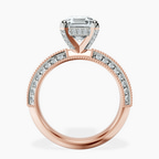 14kt Rose Gold Dua Side Stone Knife Edge Lab Diamond Ring side right image one