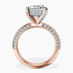 14kt Rose Gold Dua Side Stone Knife Edge Lab Diamond Ring side right image one