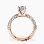 14kt Rose Gold Dua Side Stone Knife Edge Lab Diamond Ring side right image one
