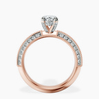18kt Rose Gold Dua Side Stone Knife Edge Lab Diamond Ring side right image one