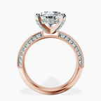 14kt Rose Gold Dua Side Stone Knife Edge Lab Diamond Ring side right image one