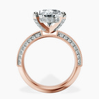 14kt Rose Gold Dua Side Stone Knife Edge Lab Diamond Ring side right image one