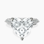 Platinum Dua Side Stone Knife Edge Lab Diamond Ring front image