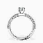 14kt White Gold Dua Side Stone Knife Edge Lab Diamond Ring side right image one