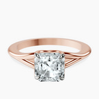 9ct Rose Gold Cynthia Split Shank Lab Diamond Ring front image