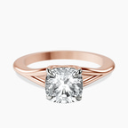 9ct Rose Gold Cynthia Split Shank Lab Diamond Ring front image