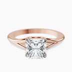 18ct Rose Gold Cynthia Split Shank Lab Diamond Ring front image
