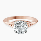 18kt Rose Gold Cynthia Split Shank Lab Diamond Ring front image