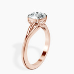 18kt Rose Gold Cynthia Split Shank Lab Diamond Ring standing product image one