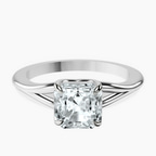 Platinum Cynthia Split Shank Lab Diamond Ring front image