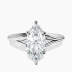 Platinum Cynthia Split Shank Lab Diamond Ring front image